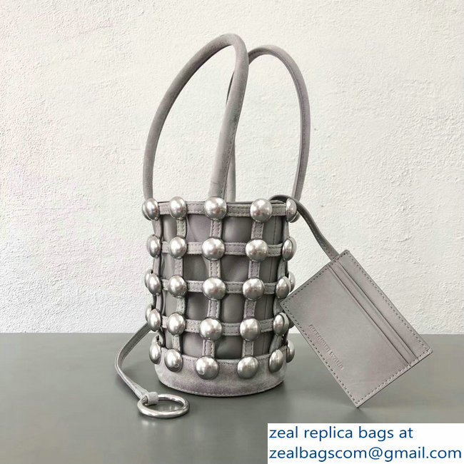 Alexander Wang Caged Roxy Bucket Bag Gray 2018