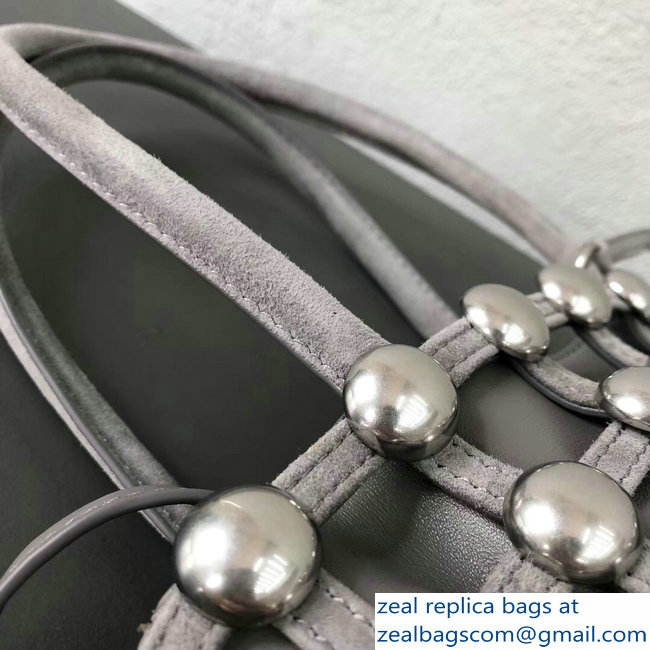 Alexander Wang Caged Roxy Bucket Bag Gray 2018