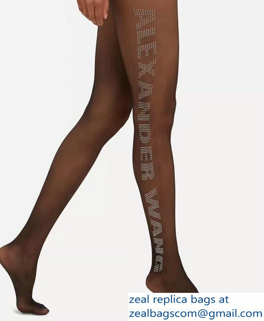 Alexander Wang Tights Pantyhose Black Crystal - Click Image to Close