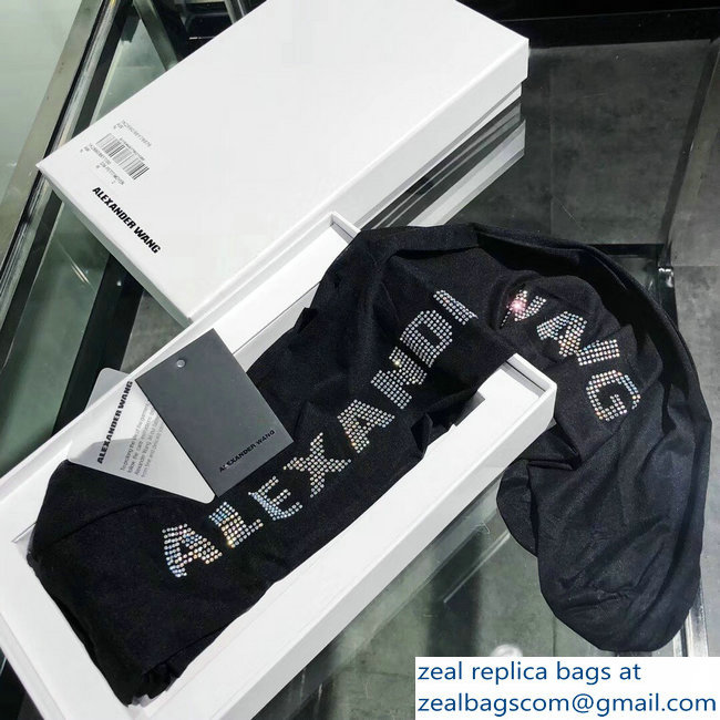 Alexander Wang Tights Pantyhose Black Crystal - Click Image to Close