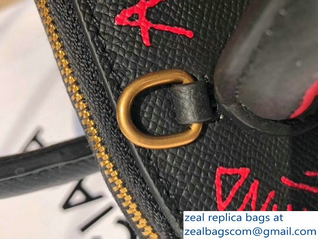 Balenciag Graffiti Logo Ville Top Handle Mini Bag Red/Blue/Green 2018 - Click Image to Close