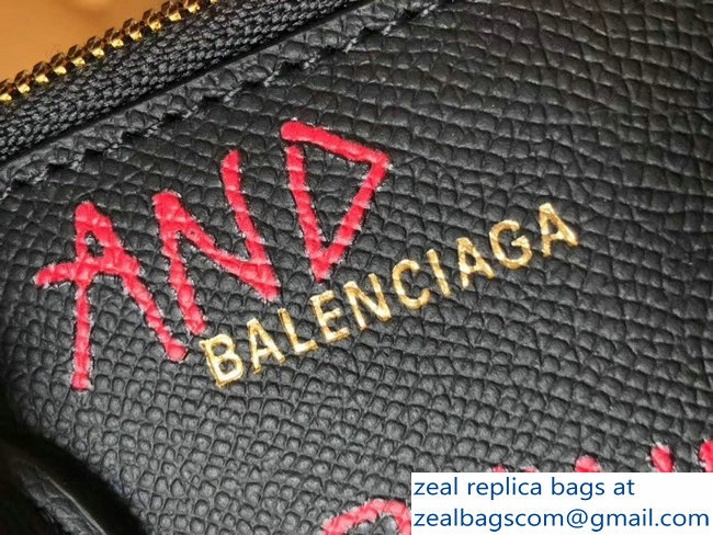 Balenciag Graffiti Logo Ville Top Handle Mini Bag Red/Blue/Green 2018