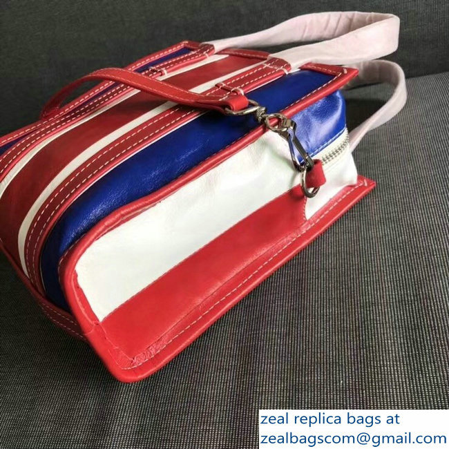 Balenciaga Bazar XXS Shopping Bag Blue/Red/White 2018