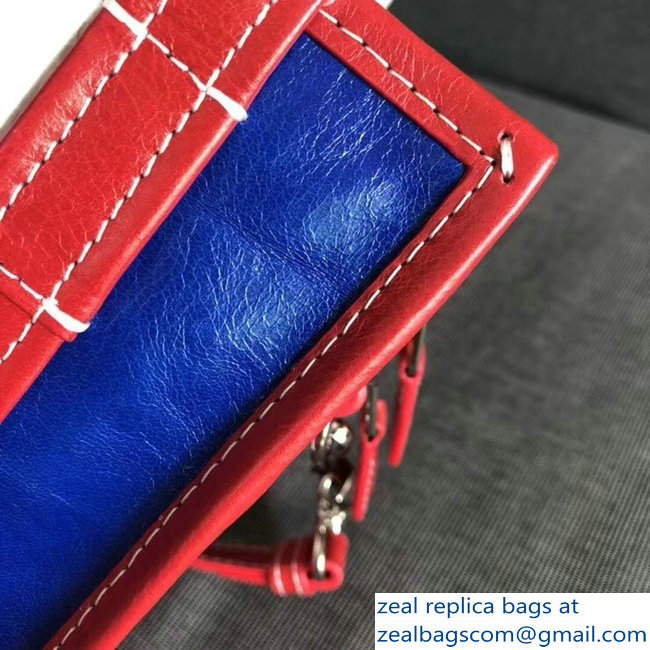 Balenciaga Bazar XXS Shopping Bag Blue/Red/White 2018