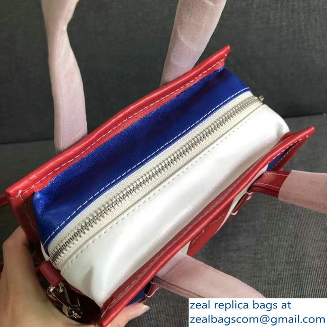 Balenciaga Bazar XXS Shopping Bag Blue/Red/White 2018 - Click Image to Close