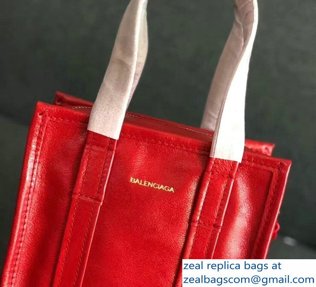 Balenciaga Bazar XXS Shopping Bag Red 2018 - Click Image to Close