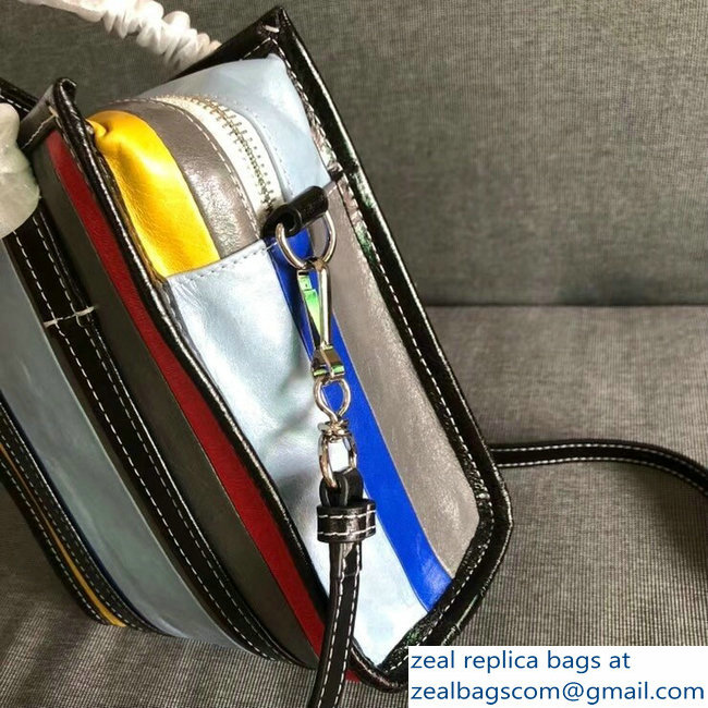 Balenciaga Bazar XXS Shopping Bag Red/Etoupe/Pale Blue/Blue/Yellow 2018 - Click Image to Close