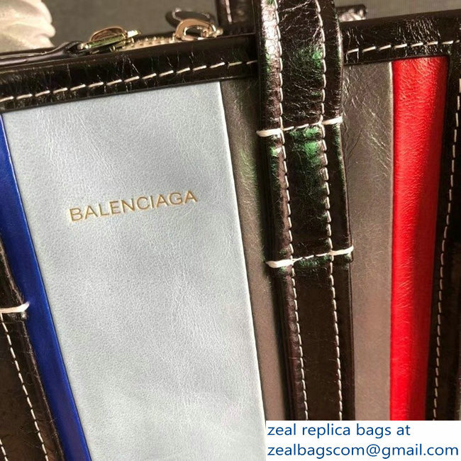 Balenciaga Bazar XXS Shopping Bag Red/Etoupe/Pale Blue/Blue/Yellow 2018 - Click Image to Close