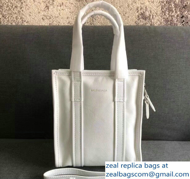 Balenciaga Bazar XXS Shopping Bag White 2018 - Click Image to Close