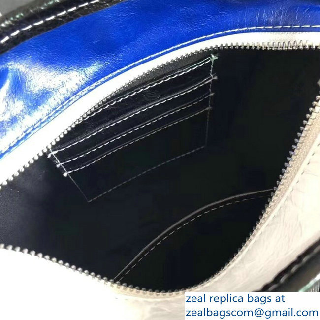 Balenciaga Bazar XXS Shopping Bag White/Blue/Black 2018 - Click Image to Close
