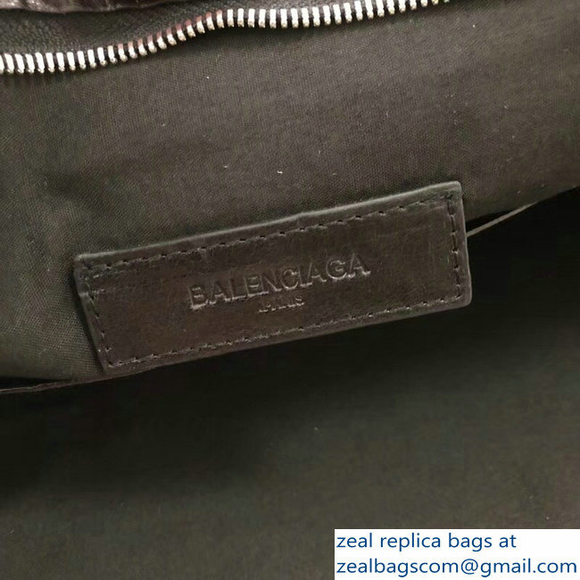 Balenciaga Bazar Zipped Pouch Clutch Bag Logo Black 2018