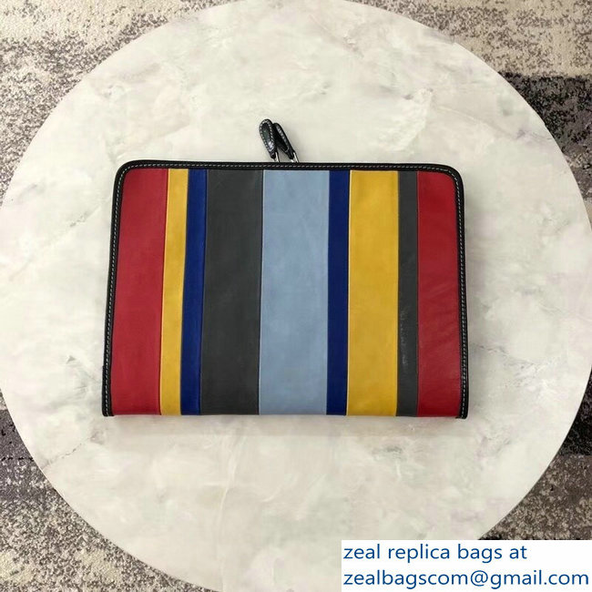 Balenciaga Bazar Zipped Pouch Clutch Bag Red/Etoupe/Yellow/Blue/Pale Blue 2018 - Click Image to Close