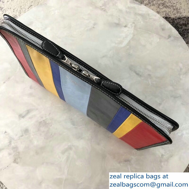 Balenciaga Bazar Zipped Pouch Clutch Bag Red/Etoupe/Yellow/Blue/Pale Blue 2018 - Click Image to Close