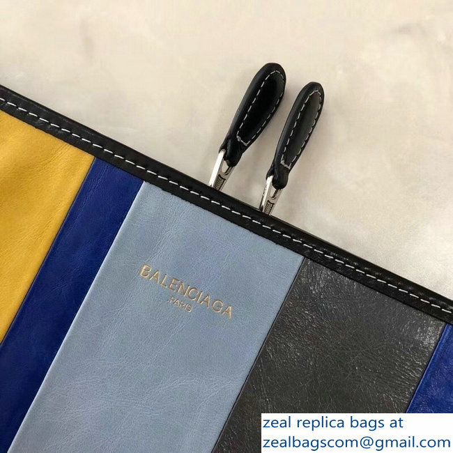 Balenciaga Bazar Zipped Pouch Clutch Bag Red/Etoupe/Yellow/Blue/Pale Blue 2018
