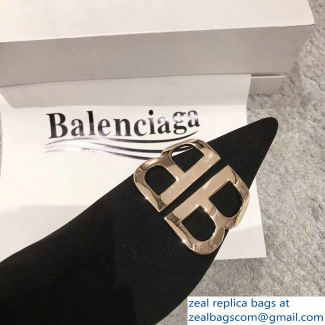 Balenciaga Heel 3cm/9cm BB Knife Ankle Boots Black 2018 - Click Image to Close