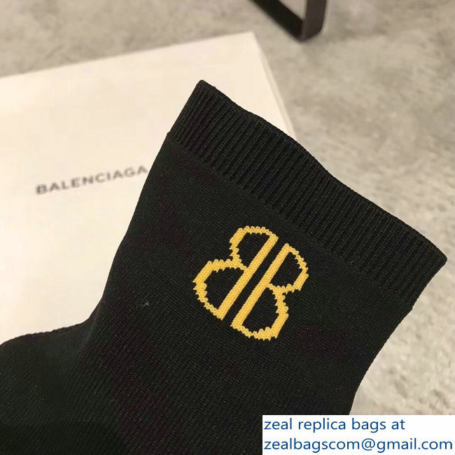 Balenciaga Heel 3cm/9cm BB Knife Ankle Boots Black 2018 - Click Image to Close