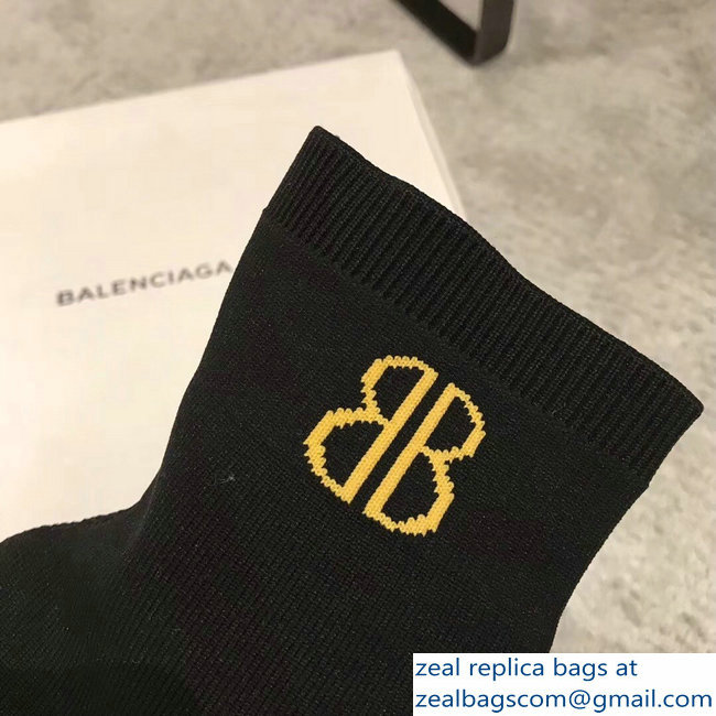 Balenciaga Heel 3cm/9cm BB Knife Ankle Boots Black 2018