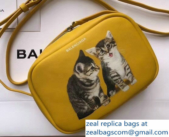 Balenciaga Kitten Everyday Camera Bag XS Small Yellow 2018