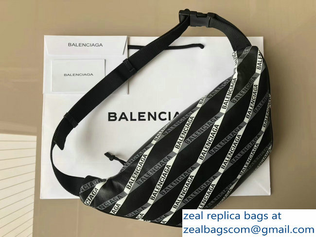 Balenciaga Leather Belt Pack Bag Explorer All Over Monogram Logo Print - Click Image to Close