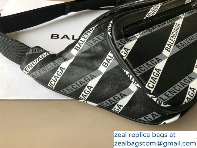 Balenciaga Leather Belt Pack Bag Explorer All Over Monogram Logo Print - Click Image to Close