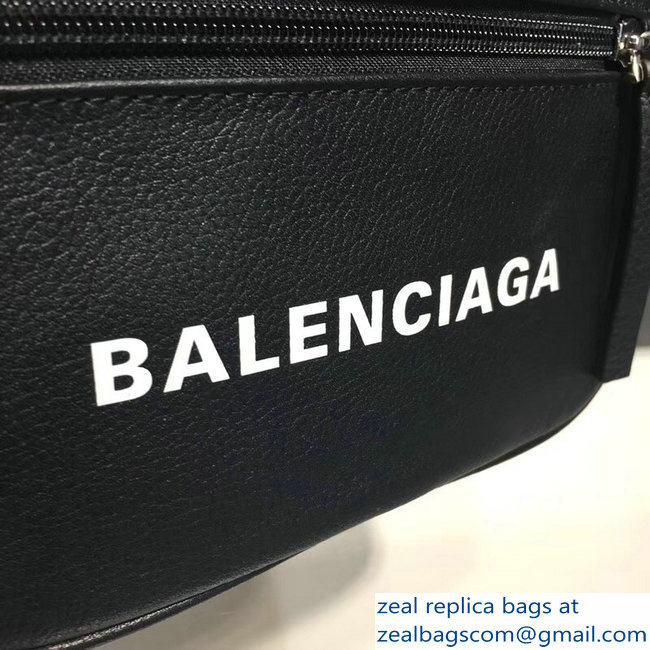 Balenciaga Leather Belt Pack Bag Explorer Logo Print Black/White - Click Image to Close