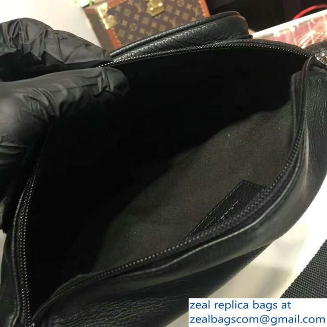 Balenciaga Leather Belt Pack Bag Explorer Logo Print Black/White