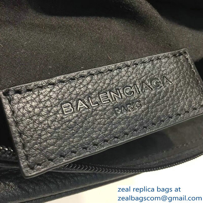 Balenciaga Leather Belt Pack Bag Explorer Logo Print Black/White