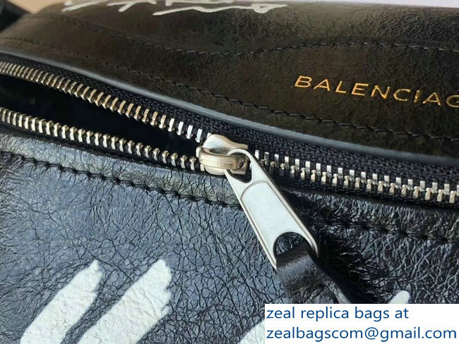 Balenciaga Leather Belt Pack Bag Graffiti Logo Print - Click Image to Close