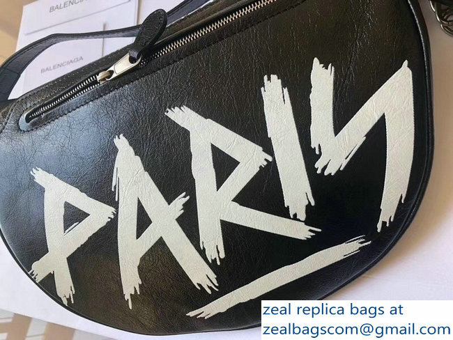 Balenciaga Leather Belt Pack Bag Graffiti Logo Print - Click Image to Close