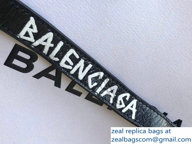 Balenciaga Leather Belt Pack Bag Graffiti Logo Print