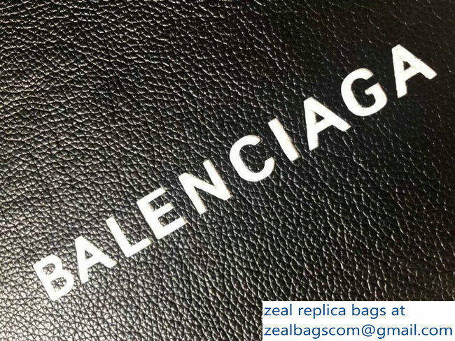 Balenciaga Logo Calfskin North-South Shopping Tote XXS Mini Bag Black 2018