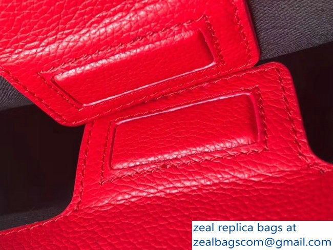 Balenciaga Logo Calfskin North-South Shopping Tote XXS Mini Bag Red 2018 - Click Image to Close