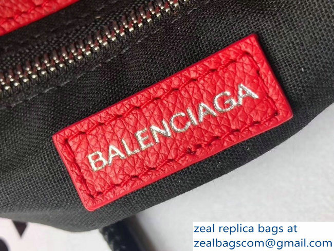 Balenciaga Logo Calfskin North-South Shopping Tote XXS Mini Bag Red 2018