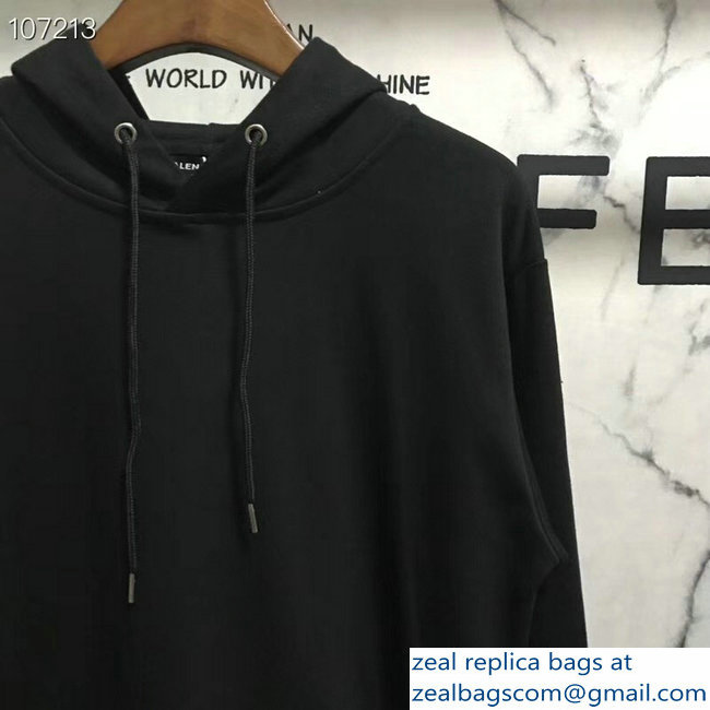 Balenciaga Logo Hoodie Sweater Black 2018 - Click Image to Close