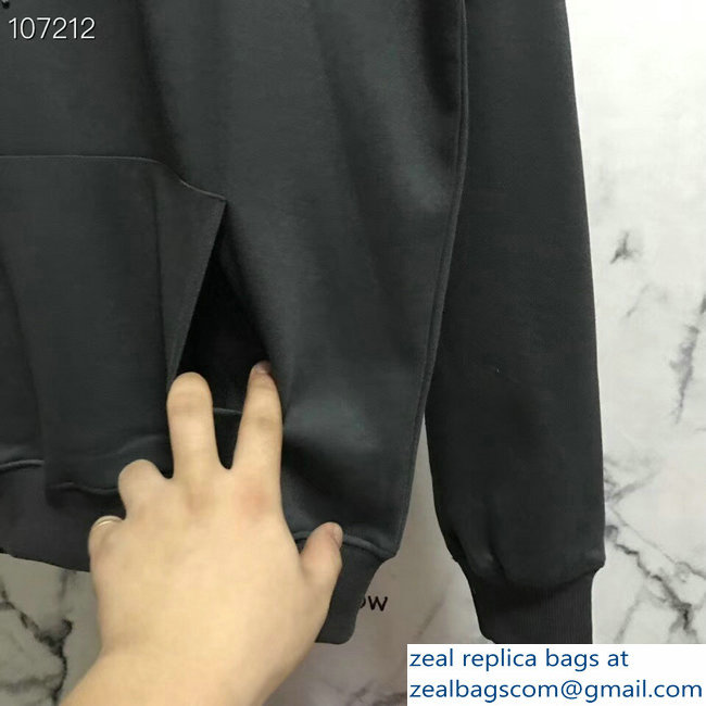 Balenciaga Logo Hoodie Sweater Gray 2018