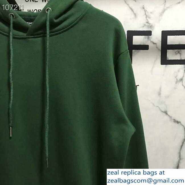 Balenciaga Logo Hoodie Sweater Green 2018 - Click Image to Close