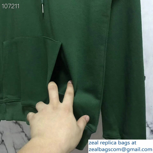 Balenciaga Logo Hoodie Sweater Green 2018 - Click Image to Close