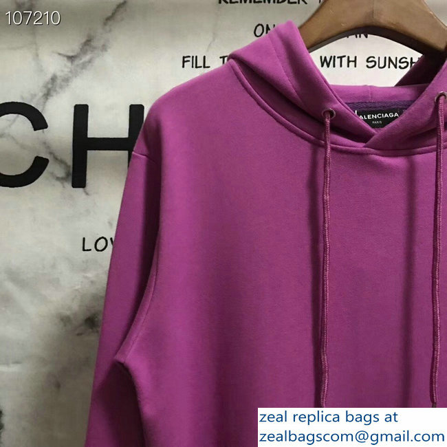 Balenciaga Logo Hoodie Sweater Purple 2018