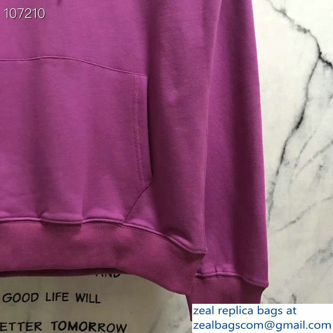 Balenciaga Logo Hoodie Sweater Purple 2018