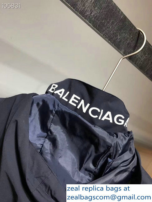 Balenciaga Men's Jacket Dark Blue 2018 - Click Image to Close