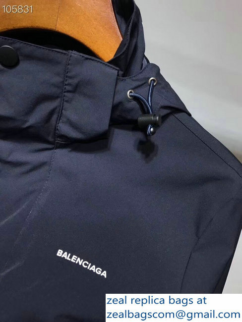 Balenciaga Men's Jacket Dark Blue 2018 - Click Image to Close