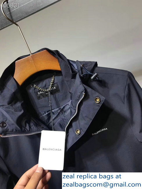 Balenciaga Men's Jacket Dark Blue 2018 - Click Image to Close