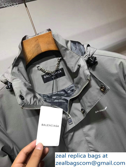 Balenciaga Men's Jacket Gray 2018 - Click Image to Close