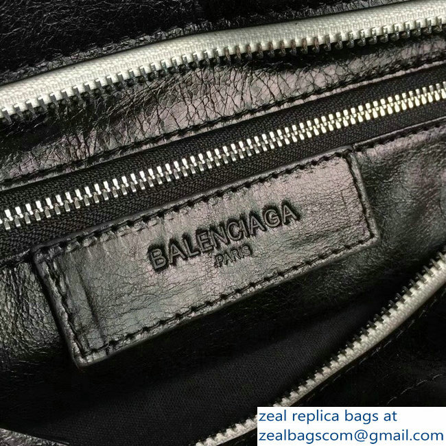 Balenciaga Multicolor Logo Handles Carry Shopper Small Bag Black 2018