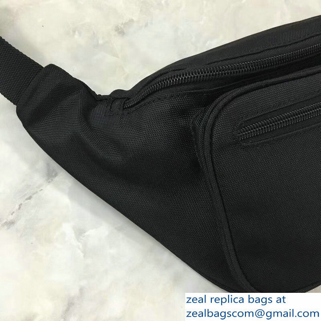 Balenciaga Nylon Canvas Belt Pack Bag Explorer Label Logo Black - Click Image to Close