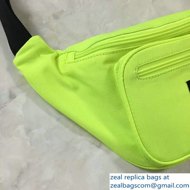 Balenciaga Nylon Canvas Belt Pack Bag Explorer Label Logo Fluo Green