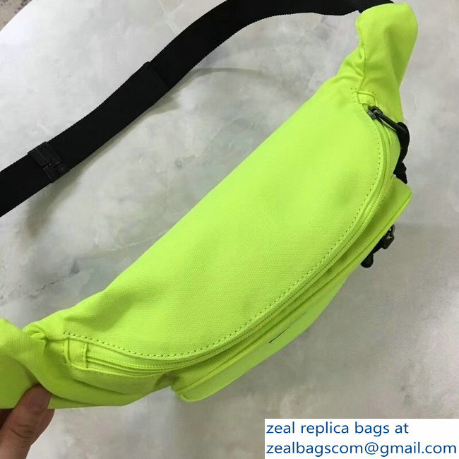 Balenciaga Nylon Canvas Belt Pack Bag Explorer Label Logo Fluo Green - Click Image to Close