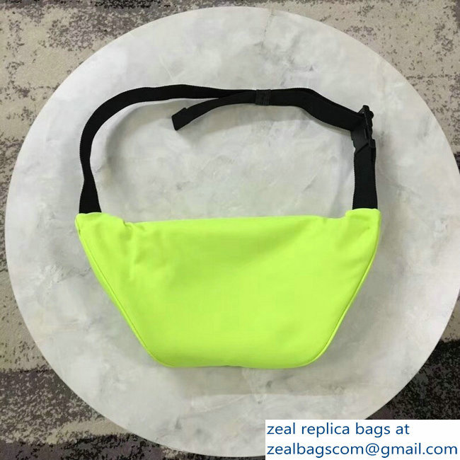 Balenciaga Nylon Canvas Belt Pack Bag Explorer Label Logo Fluo Green