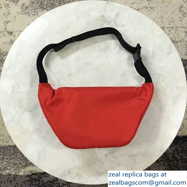 Balenciaga Nylon Canvas Belt Pack Bag Explorer Label Logo Red - Click Image to Close