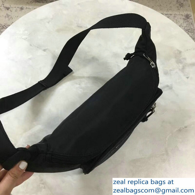 Balenciaga Nylon Canvas Belt Pack Bag Explorer Logo Black